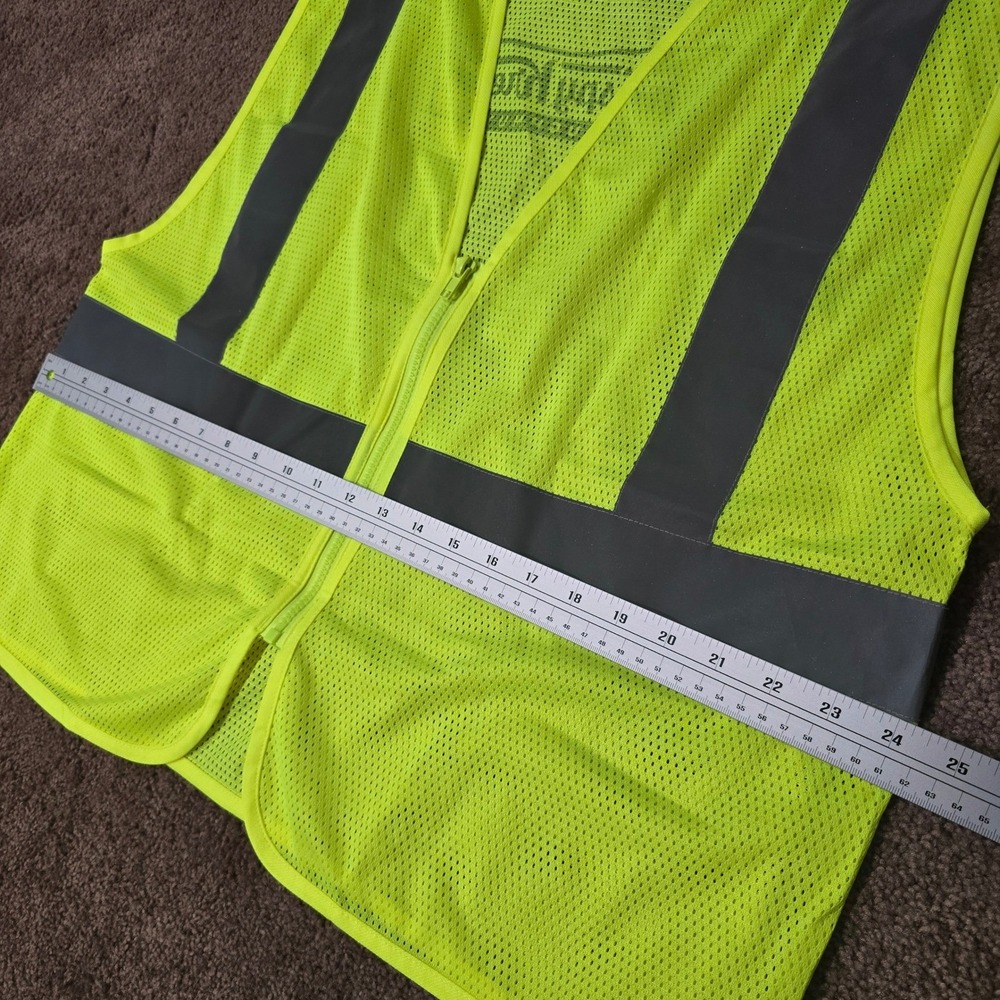 Krispy Kreme Safety Vest Neon Yellow Reflective Mesh CSV101 L/XL Cornerstone - Picture 3 of 5